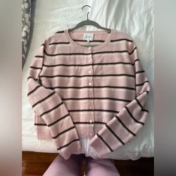 Reformation Clara Cashmere Crew Cardigan - Picture 1 of 4